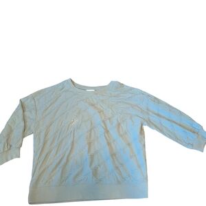 Light Blue Textured Sweatshirt